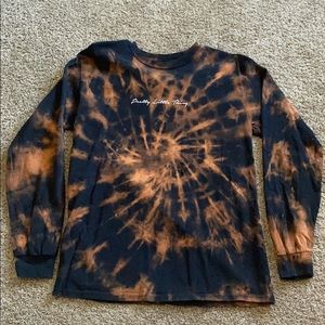 Pretty little thing long sleeve bleach dyed top